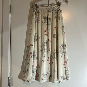 Midi Floral Slip Skirt